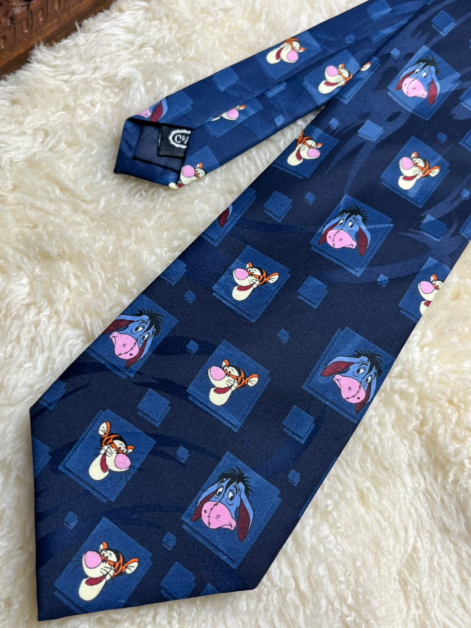 Disney Winnie the Pooh - Navy Blue Tigger & Eeyore Portrait Tie