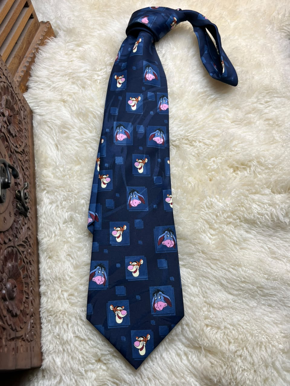 Disney Winnie the Pooh - Navy Blue Tigger & Eeyore Portrait Tie