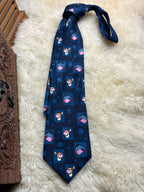 Disney Winnie the Pooh - Navy Blue Tigger & Eeyore Portrait Tie
