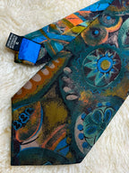 Havana Tie Rack Made in UK - Teal Orange Psychedelic Abstract Tie