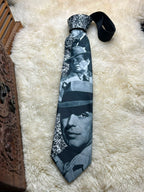 Vintage Ralph Marlin Humphrey Bogart - 90s Noir Cinema Necktie