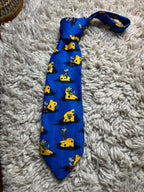 ITEMS Made in UK - Royal Blue Mouse and Cheese Print Novelty tie