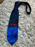 Jacques Estier Mr. Men Mr. Perfect  - Navy Blue Novelty tie