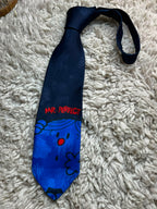 Jacques Estier Mr. Men Mr. Perfect  - Navy Blue Novelty tie