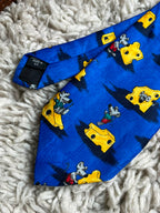 ITEMS Made in UK - Royal Blue Mouse and Cheese Print Novelty tie