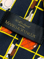 Wallace & Gromit Necktie Marks & Spencer - 90s Cartoon Grid Tie