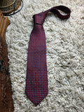 Erubin & Morris 100% Silk - Burgundy Blue Paisley Print tie
