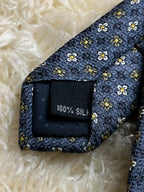 Vintage Fabris Venezia Made in Italy Silk - Charcoal Grey Micro Floral Tie