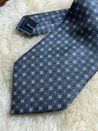 Vintage Fabris Venezia Made in Italy Silk - Charcoal Grey Micro Floral Tie