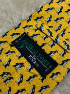 Beaufort Italian Silk Penguin - Bright Yellow Novelty Animal Tie
