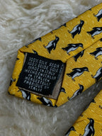 Beaufort Italian Silk Penguin - Bright Yellow Novelty Animal Tie