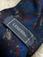 Legenda Made in Italy 100% Silk - Blue Red Baroque Paisley tie