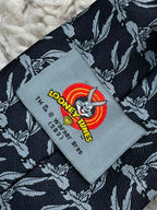 Vintage 2003 Looney Tunes Warner Bros - Black Grey Wile E Coyote Tie