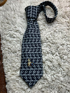 Vintage 2003 Looney Tunes Warner Bros - Black Grey Wile E Coyote Tie