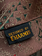 Designed by Charmes - Brown Gold Green Baroque Medallion Necktie