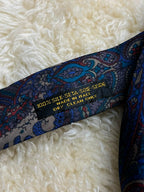 Legenda Made in Italy 100% Silk - Blue Red Baroque Paisley tie