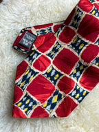 St Michael Marks & Spencer Red Geometric - Retro Mosaic Polyester Tie