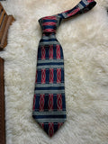 St Michael Marks & Spencer - Navy Blue Burgundy Red Woven Tie UK