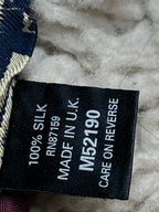 Next 100% Silk - Navy Cream Abstract Architectural Geometric tie