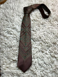 Designed by Charmes - Brown Gold Green Baroque Medallion Necktie