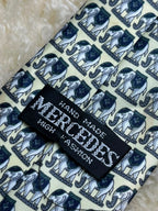 Mercedes Necktie Cream Yellow Elephant Novelty Animal Tie