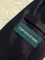 Lloyd Attree & Smith Dark Brown Slubbed Texture Formal tie
