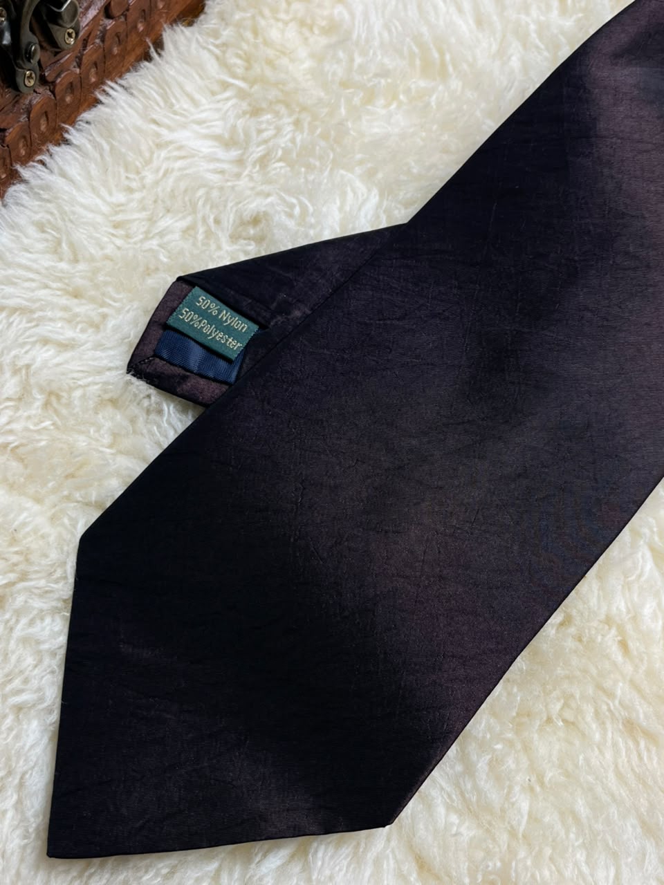 Lloyd Attree & Smith Dark Brown Slubbed Texture Formal tie