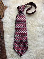 Disney Mickey Mouse - Burgundy Red All Over Character Print Tie