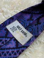Gilt Edge Purple Geometric - Medallion Jacquard Tie