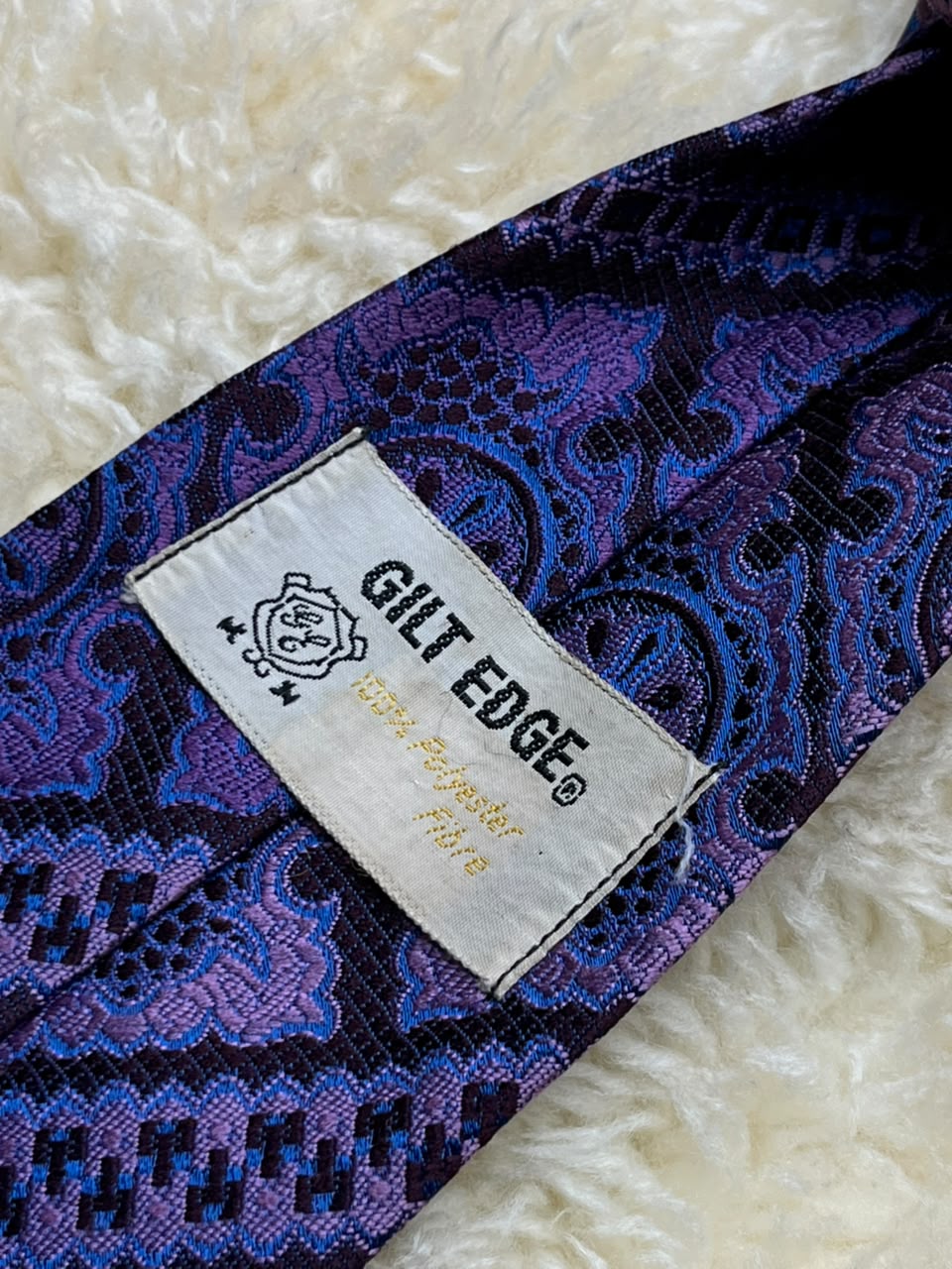 Gilt Edge Purple Geometric - Medallion Jacquard Tie