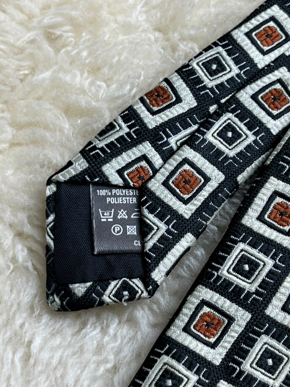 Marks & Spencer Necktie Geometric Diamond Square Geometric Pattern Tie