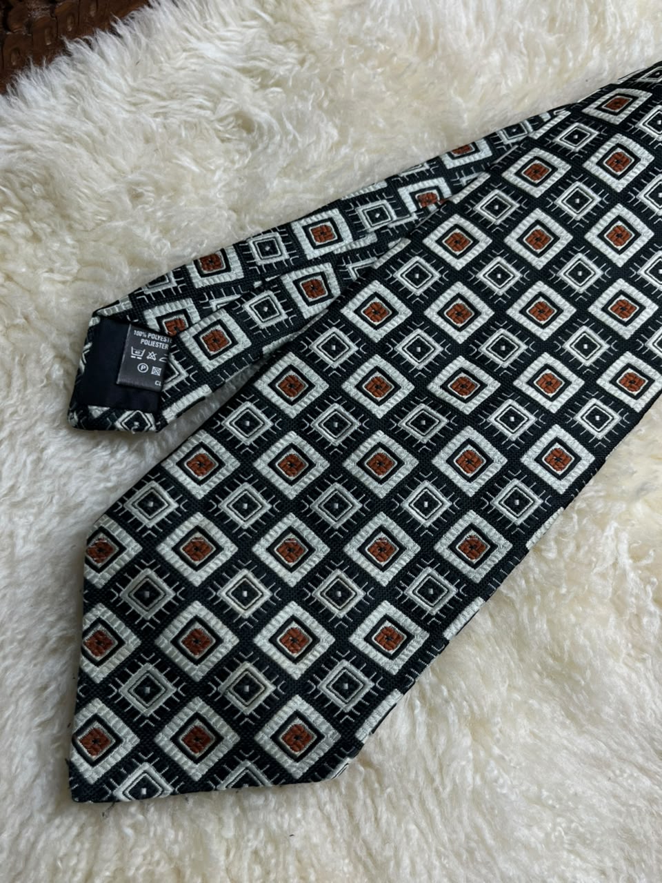 Marks & Spencer Necktie Geometric Diamond Square Geometric Pattern Tie