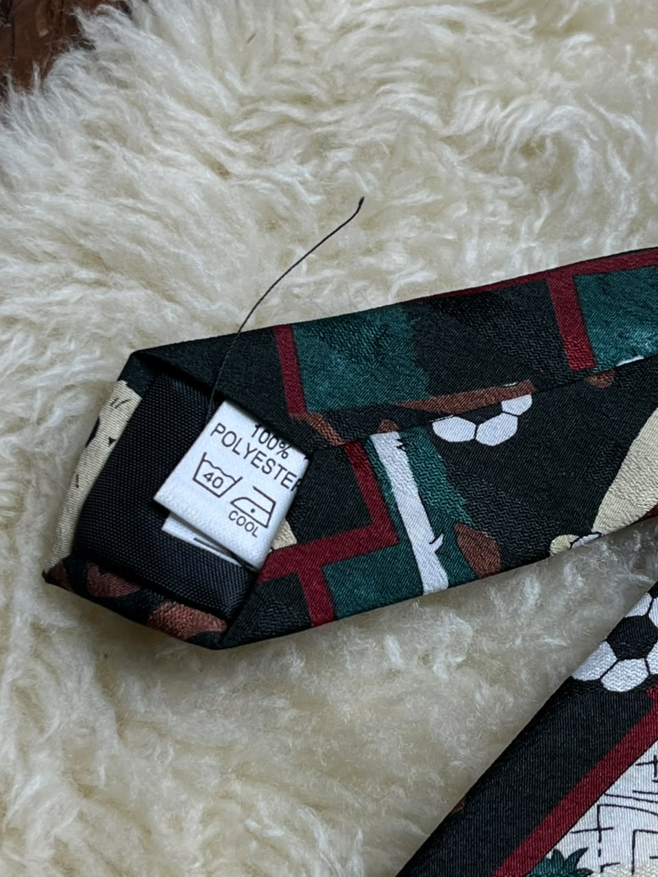 George Looney Tunes Taz Soccer - Black Graphic Tasmanian Devil Tie