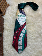 Tabasco Silk McIlhenny Co Hot Pepper Sauce Bottle Novelty Green Red Tie