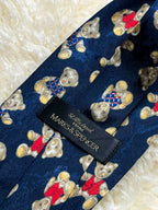 Marks & Spencer Vintage Teddy Bear Navy Blue Tie