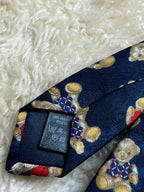 Marks & Spencer Vintage Teddy Bear Navy Blue Tie