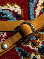 XIRENA Tan Brown Suede Leather Belt Double O-Ring Buckle
