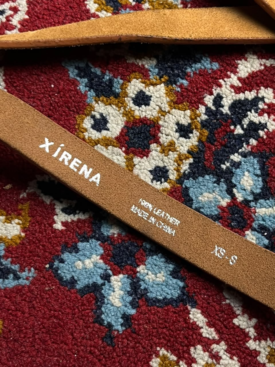 XIRENA Tan Brown Suede Leather Belt Double O-Ring Buckle