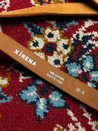 XIRENA Tan Brown Suede Leather Belt Double O-Ring Buckle