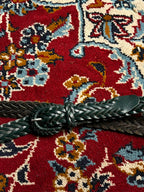 Dark Forest Green Braided Woven Leather Belt