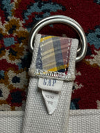 GAP Plaid Cotton Canvas Belt Double D Ring