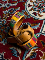 Guatemalan Woven Fabric Leather Belt