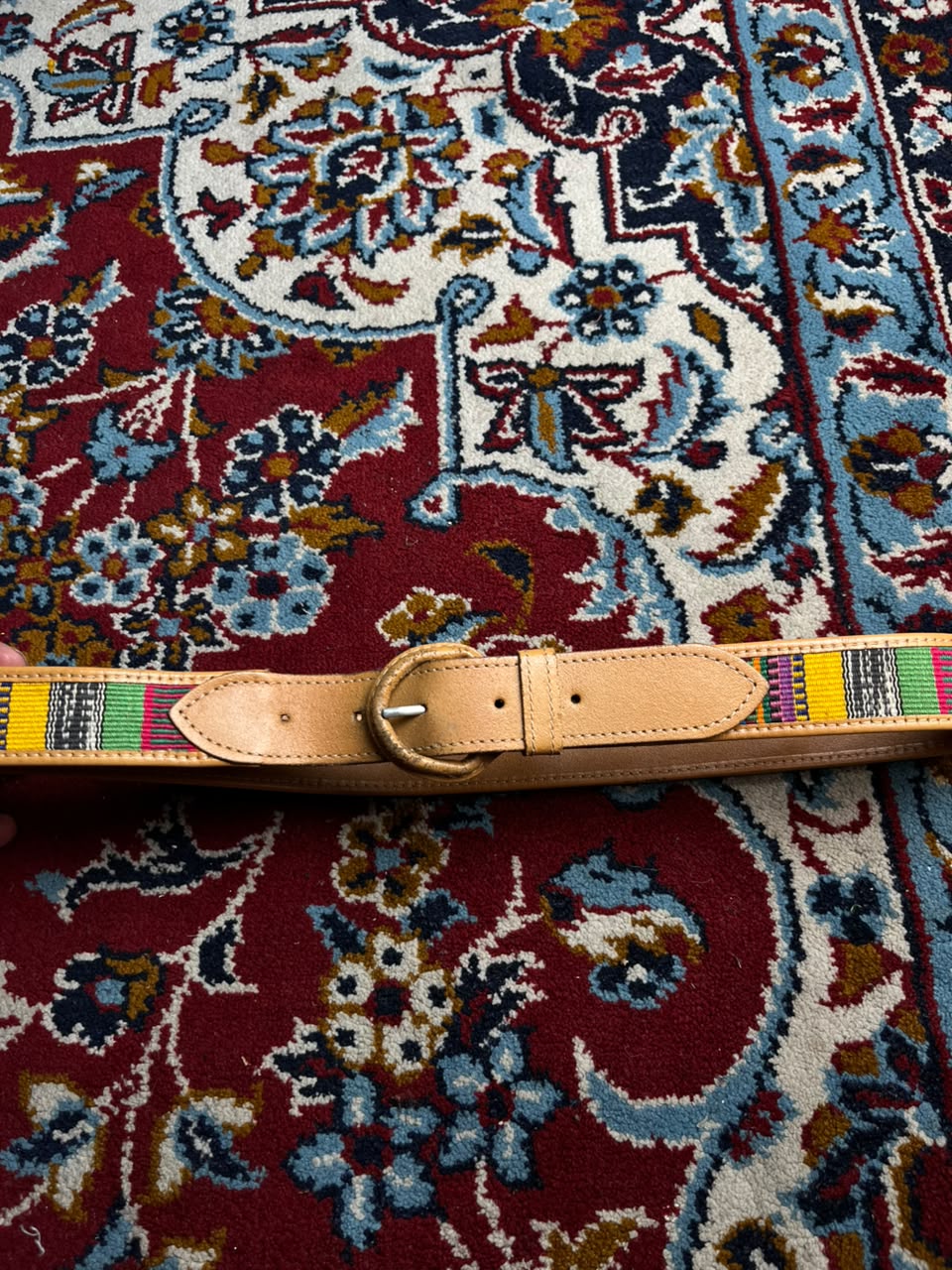 Guatemalan Woven Fabric Leather Belt