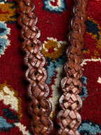 Boho Woven Leather Brown Belt
