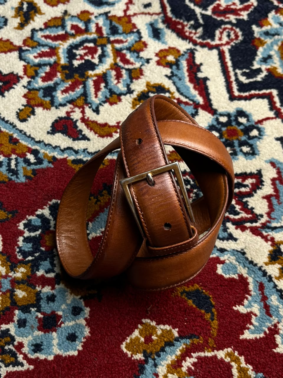 Henry Grethel Mens Brown Leather Belt