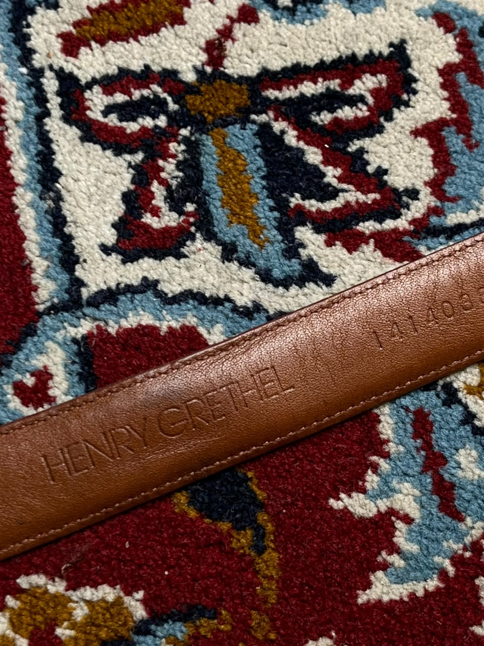 Henry Grethel Mens Brown Leather Belt