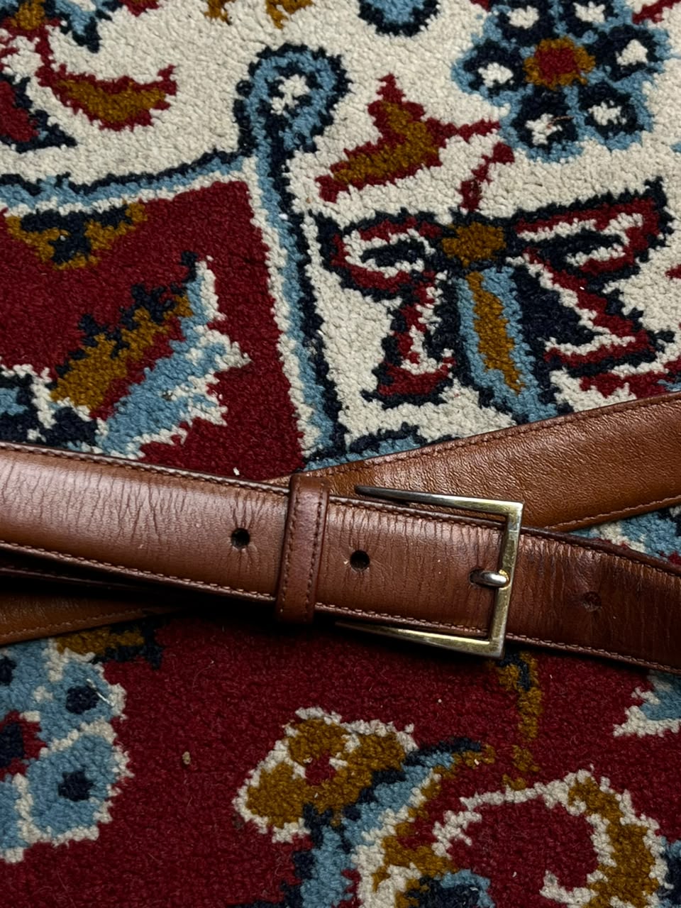 Henry Grethel Mens Brown Leather Belt