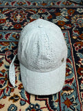 Vince Camuto Womens Light Blue Eyelet Lace Floral Tie Back Strap Baseball Cap
