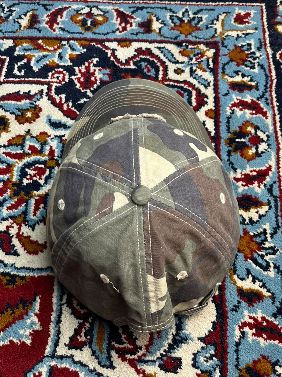 Reebok NFL Indianapolis Colts Camo Mens Distressed Patch Strapback Cap