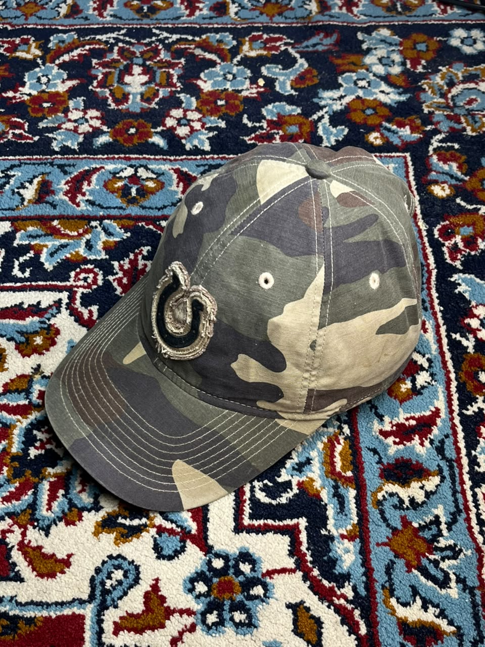 Reebok NFL Indianapolis Colts Camo Mens Distressed Patch Strapback Cap
